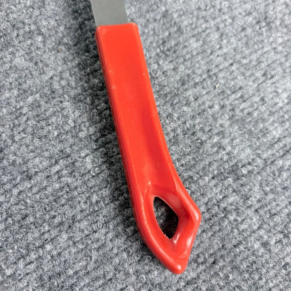Vintage Quikut Stainless Steel Brownie Spatula Red Handle‎ Made in USA Kitchen